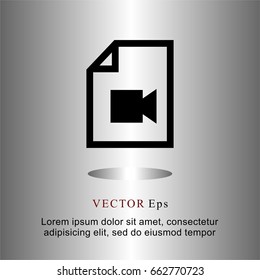 icons flat video file for Web, Mobile and business