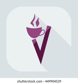 icons in flat-style coffee