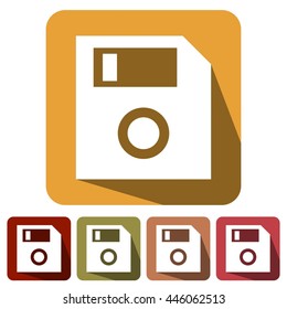 icons floppy flat for Web, Mobile and business