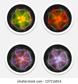 icons with flower