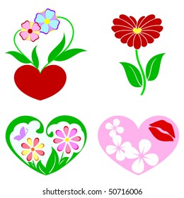 Icons with flowers