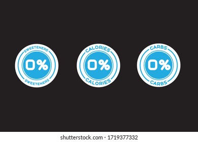 Icons for food. Done in blue on a black background.

