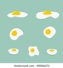 Icons with a fried egg.