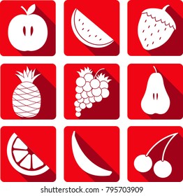 Icons with fruits
