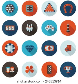 icons gambling in vector format