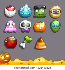  Icons for games on the theme Halloween (candy)