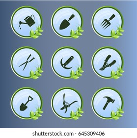 Icons, Gardening Tools, Collection 