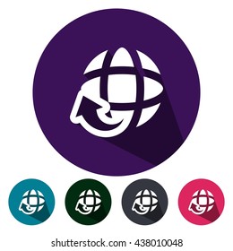 icons globe arrow for Web, Mobile and business