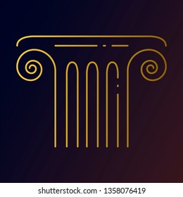 Icons gold column