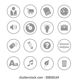 icons gray in ball
