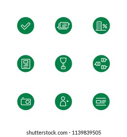 Icons green circle flat