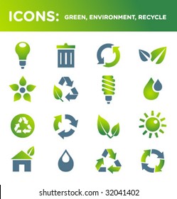 ICONS: green, environment, recycle