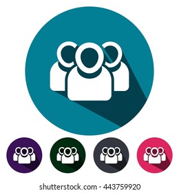 icons group avatar flat for Web, Mobile and business