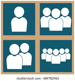 icons group people vector