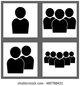 icons group people vector