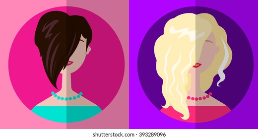 Women With Blonde Short Hair Stock Illustrations Images Vectors