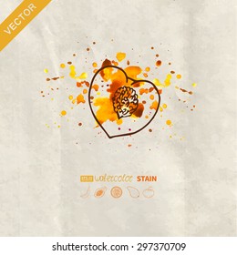 Icons healthy diet. The texture of paper (watercolor). The image can be used as a background, menus, postcards, template. For your business in catering, cafe, restaurant, shop, vegetable shop.