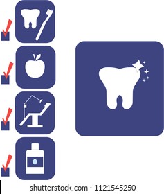 Icons healthy teeth