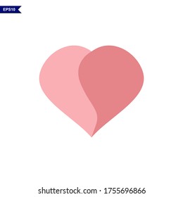 Icons, heart symbols isolated on a white background. Illustration vector