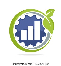 icons of hexagon shape logo with the concept of environmentally friendly business development industry, can also for the growth of industrial business