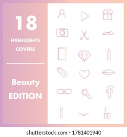 Icons for highlight stories in social networks