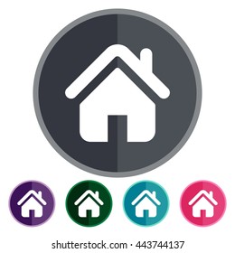 icons home flat for Web, Mobile and business