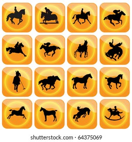 Icons horse sport.Vector