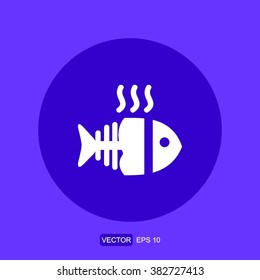 icons hot fish bone for Web and Mobile