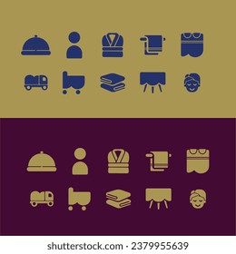 Icons Hotel Collection Background RED and Golden