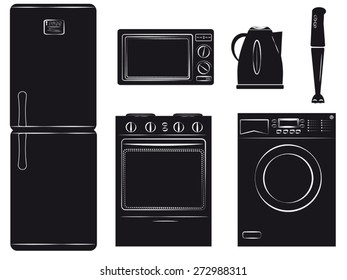 icons of household appliances