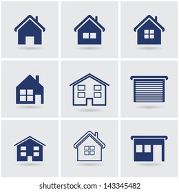 icons houses. vector set. eps10