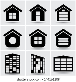 icons houses. vector set2. eps10