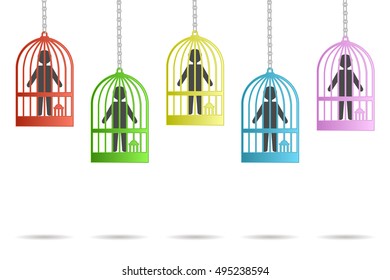 icons hung men and caged