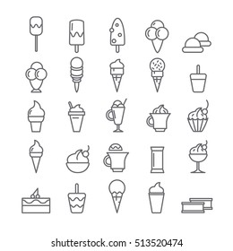 Icons with ice cream