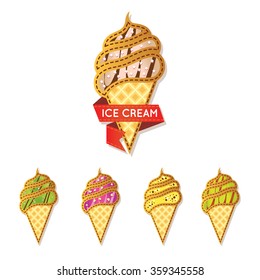 Icons for a ice cream menu
