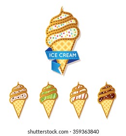 Icons for a ice cream menu