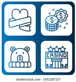 icons icon set. Collection of Wedding, Money, Hat, Casino icons