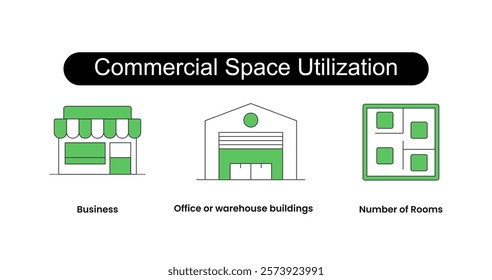 Icons included: Number of Rooms, Business, Office or warehouse buildings.