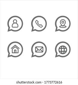 Icons for Indicate Personal Detail in Business cards ,resumes or other digital and printed media