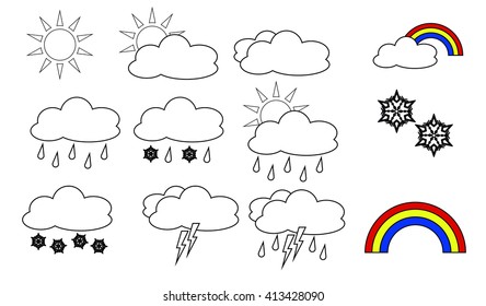Icons to indicate weather