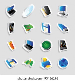 Icons for industry and technology. Vector illustration.