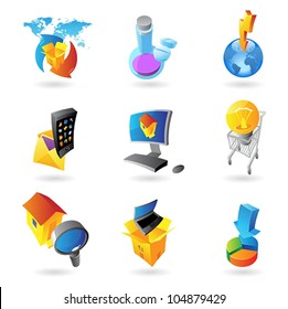 Icons for industry. Vector illustration.