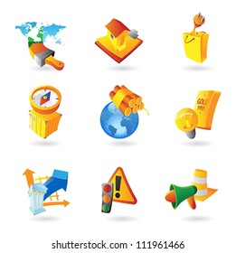 Icons for industry. Vector illustration.