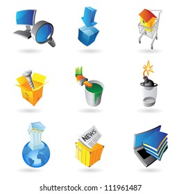 Icons for industry. Vector illustration.