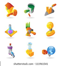 Icons for industry. Vector illustration.