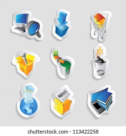 Icons for industry. Vector illustration.