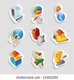 Icons for industry. Vector illustration.