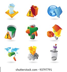Icons for industry. Vector illustration.