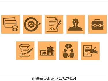 Icons for infographics on the subject of "real estate".