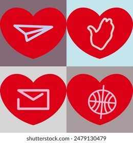 Icons infographics Valentine's day logo